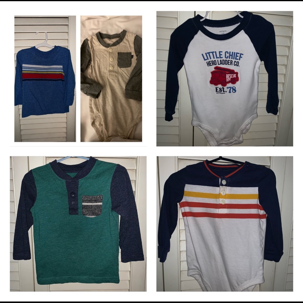 💥 5 💥 Long sleeved 12- 18 month baby shirts